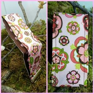 BUNDLE TO SAVE! Pink/Brown Floral Ribbon Keychain